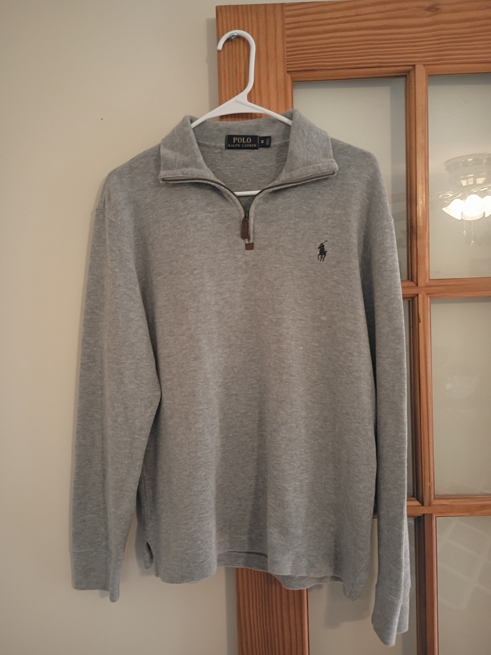 Polo by Ralph Lauren Light Gray Half-Zip Sweater